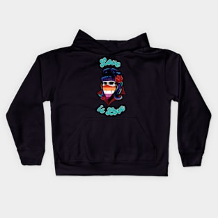 Lesbian Pride 2021 - Battie Love is Love Kids Hoodie